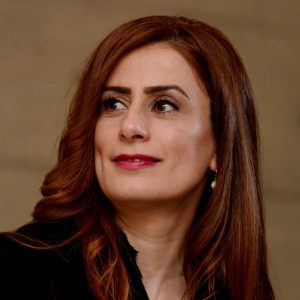 Lugano, 15 febbraio 2016 - USI - Facolta teologia - Dall Iraq e dalla Siria - Aida Schlaepfer regista del Film Noun ( fotogonnella )